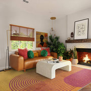 Atmacha Home & Living Rug Muse Orange Retro MU13 - Yellow/Gold - Modern Rug