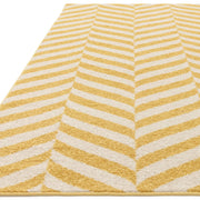 Atmacha Home & Living Rug Muse Yellow Chevron MU08 - Grey/Silver - Modern Rug