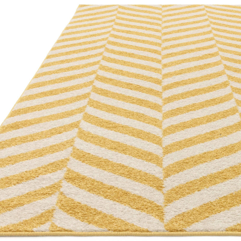 Atmacha Home & Living Rug Muse Yellow Chevron MU08 - Grey/Silver - Modern Rug