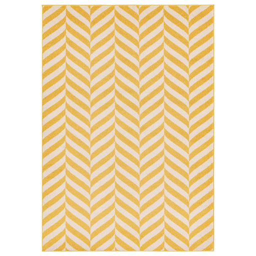 Atmacha Home & Living Rug Muse Yellow Chevron MU08 - Grey/Silver - Modern Rug