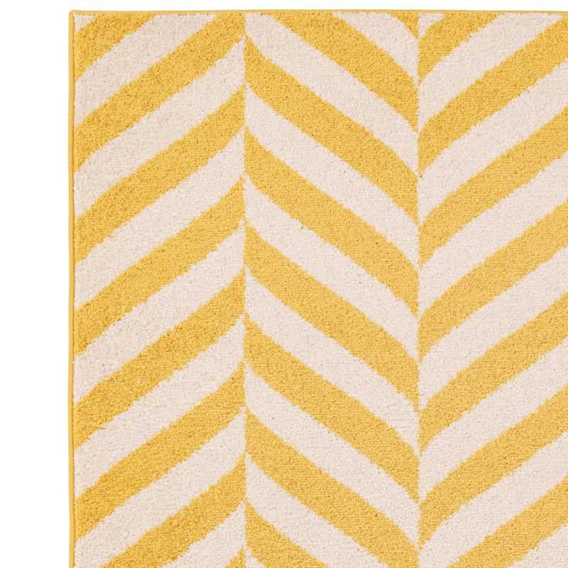Atmacha Home & Living Rug Muse Yellow Chevron MU08 - Grey/Silver - Modern Rug