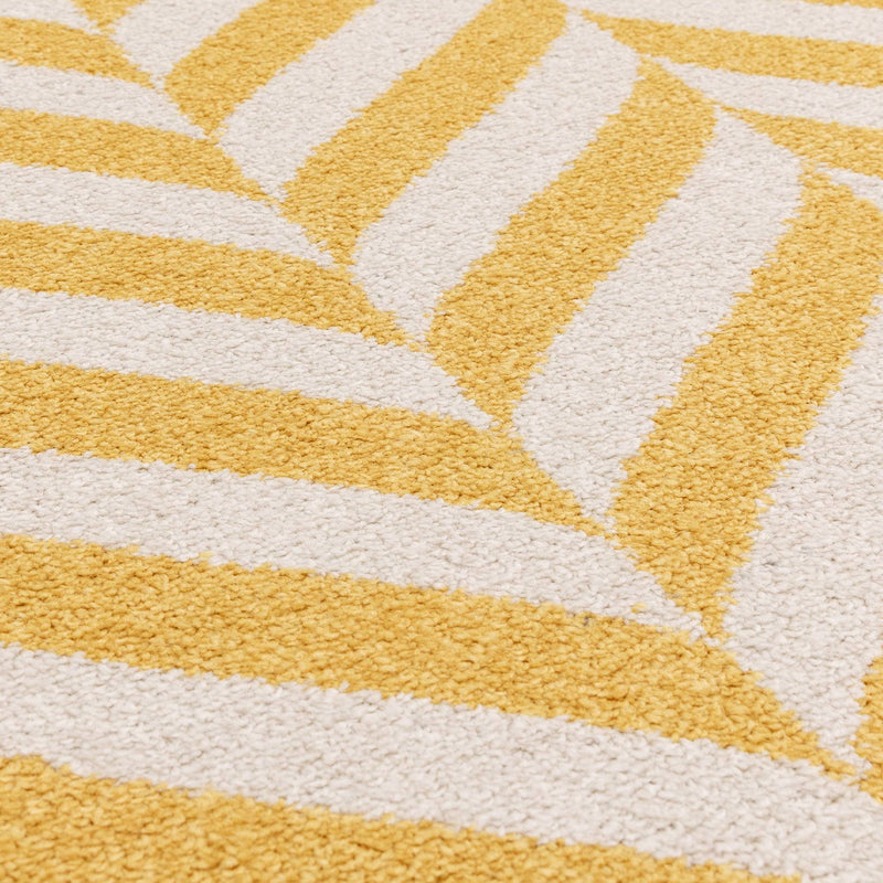 Atmacha Home & Living Rug Muse Yellow Chevron MU08 - Grey/Silver - Modern Rug
