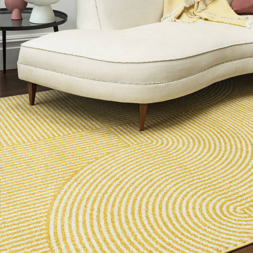 Atmacha Home & Living Rug Muse Yellow Geometric MU18 - Yellow/Gold - Modern Rug