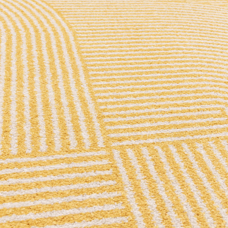 Atmacha Home & Living Rug Muse Yellow Geometric MU18 - Yellow/Gold - Modern Rug