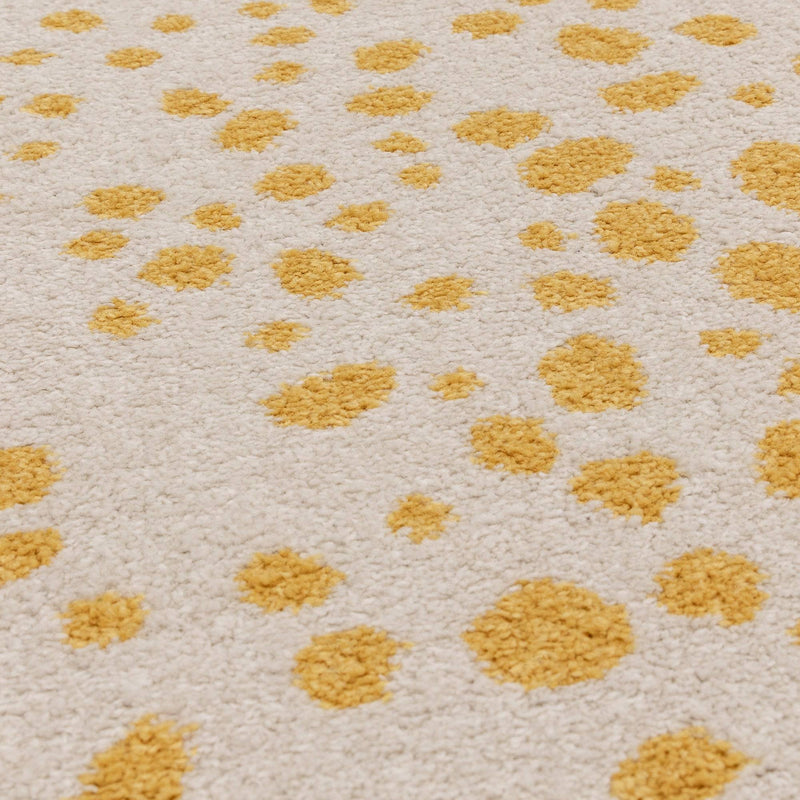 Atmacha Home & Living Rug Muse Yellow Spotty MU12 - Yellow/Gold - Modern Rug