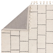 Atmacha Home & Living Rug Nepal Cream/Black Tile Rug Boho Rug