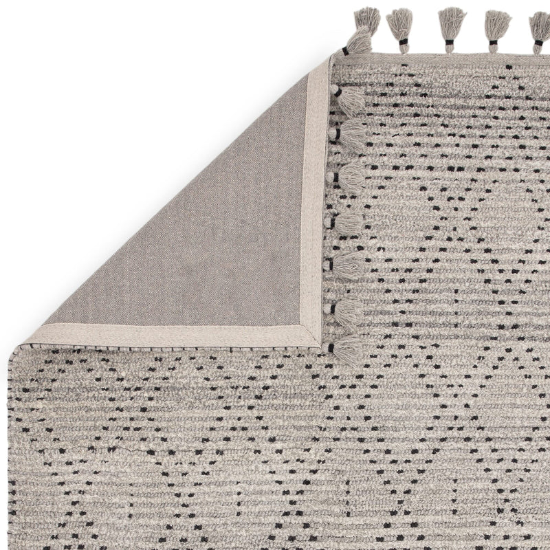 Atmacha Home & Living Rug Nepal Grey/Black Diamond Rug Boho Rug