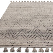 Atmacha Home & Living Rug Nepal Grey/Black Diamond Rug Boho Rug