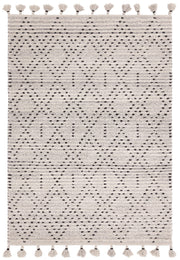Atmacha Home & Living Rug Nepal Grey/Black Diamond Rug Boho Rug