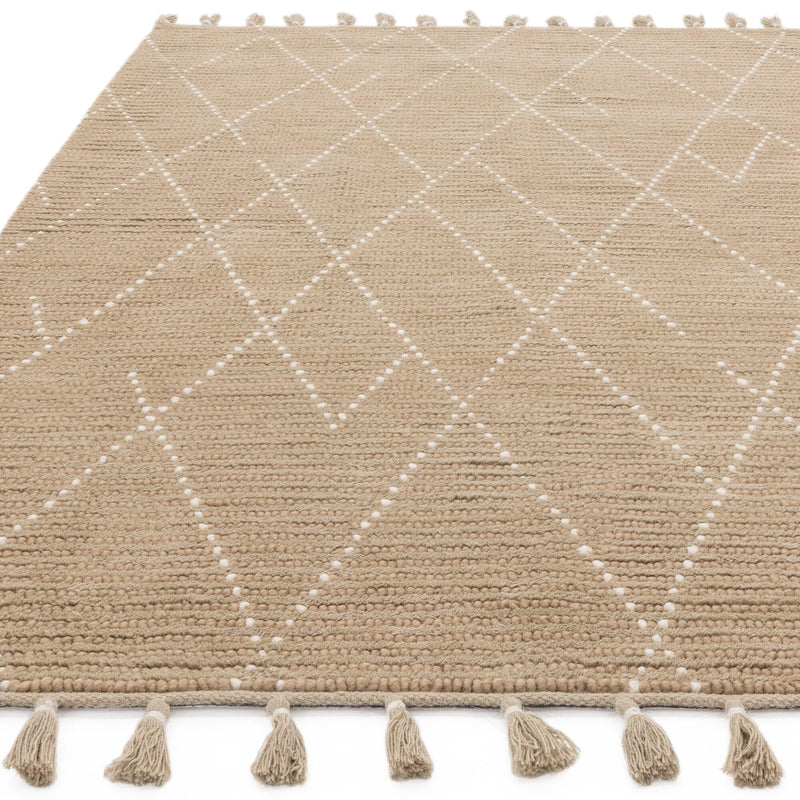 Atmacha Home & Living Rug Nepal Sand/Cream Linear Rug Boho Rug