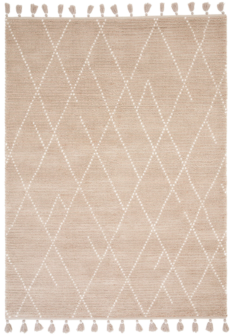 Atmacha Home & Living Rug Nepal Sand/Cream Linear Rug Boho Rug