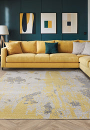 Atmacha Home & Living Rug Nova NV18 Painterly Ochre Abstract Rug