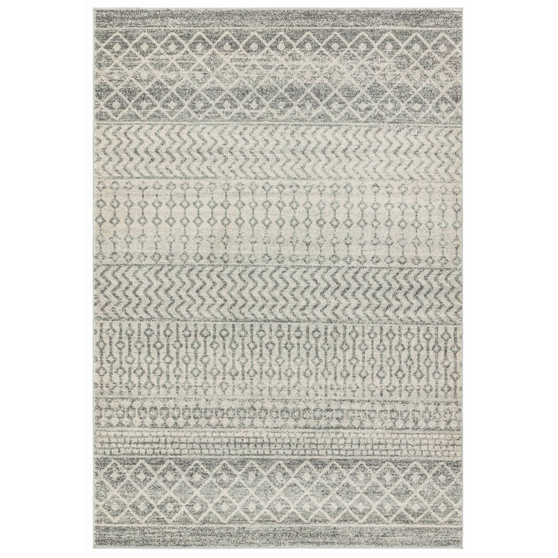 Atmacha Home & Living Rug Nova NV35 Aztec Grey - Grey/Silver - Moroccan Rug