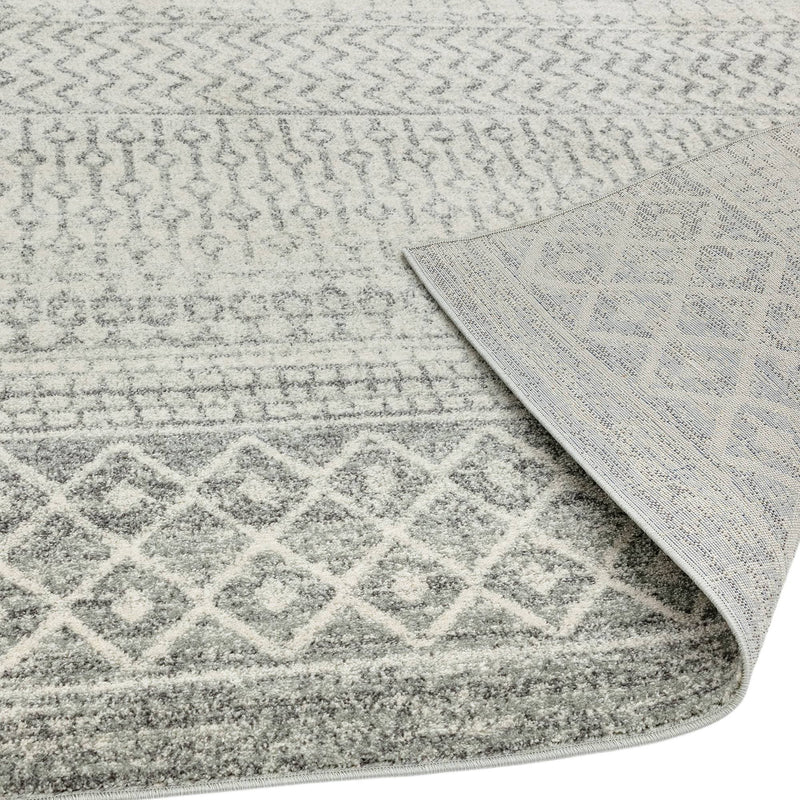 Atmacha Home & Living Rug Nova NV35 Aztec Grey - Grey/Silver - Moroccan Rug