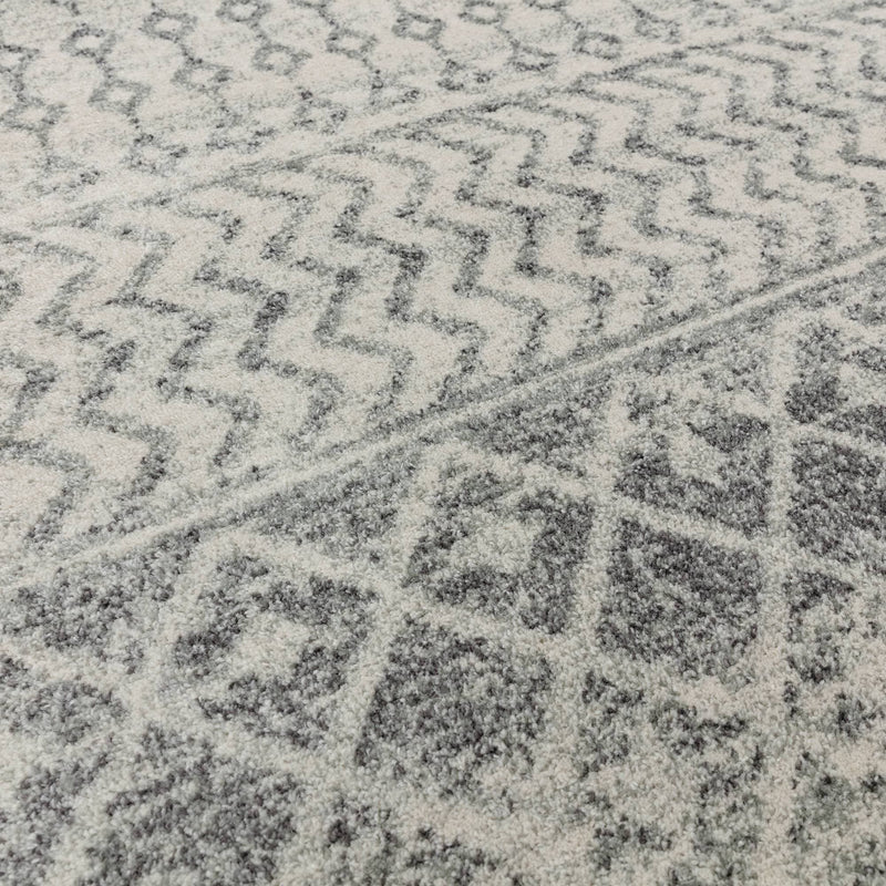 Atmacha Home & Living Rug Nova NV35 Aztec Grey - Grey/Silver - Moroccan Rug