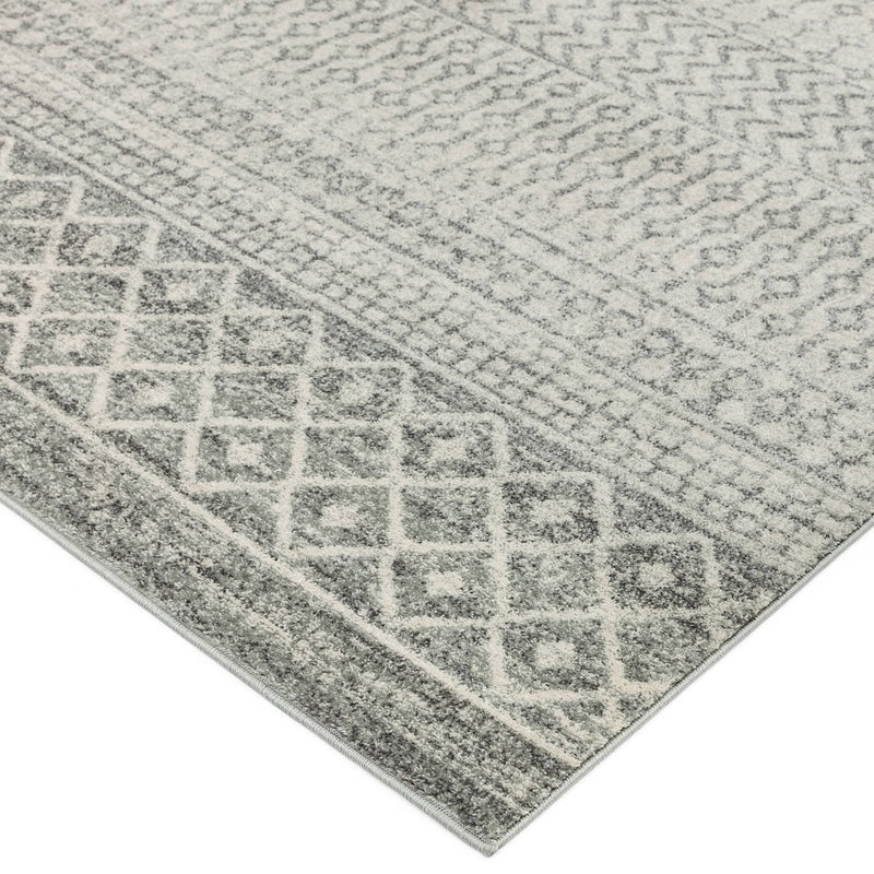 Atmacha Home & Living Rug Nova NV35 Aztec Grey - Grey/Silver - Moroccan Rug