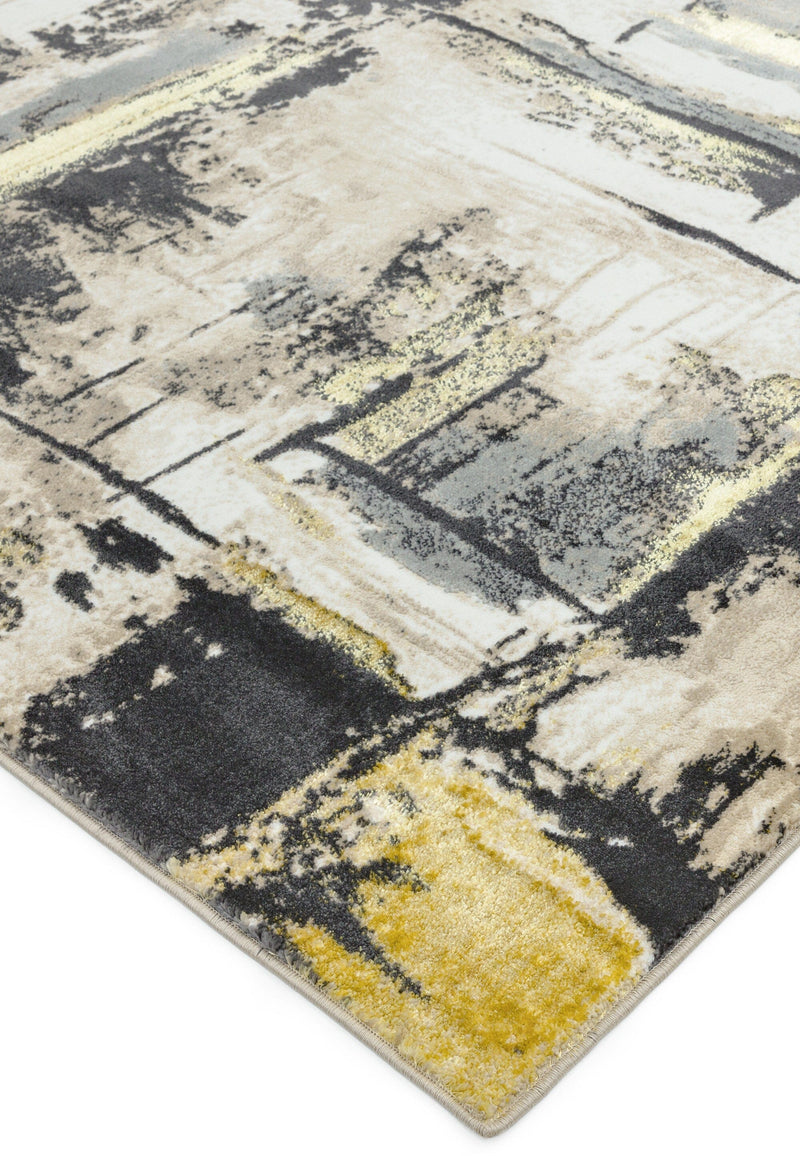 Atmacha Home & Living Rug Orion OR03 Decor Yellow Abstract Rug