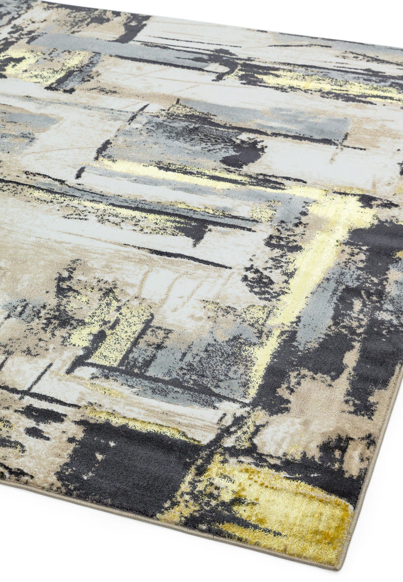 Atmacha Home & Living Rug Orion OR03 Decor Yellow Abstract Rug