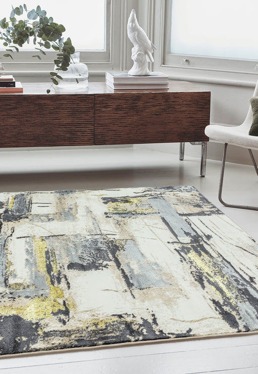 Atmacha Home & Living Rug Orion OR03 Decor Yellow Abstract Rug