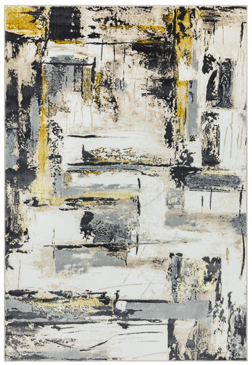 Atmacha Home & Living Rug Orion OR03 Decor Yellow Abstract Rug