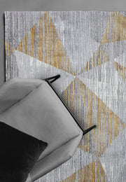 Atmacha Home & Living Rug Orion OR12 Blocks Yellow Modern Rug