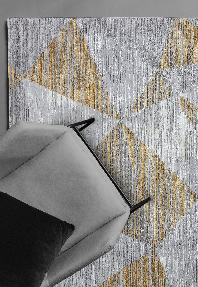 Atmacha Home & Living Rug Orion OR12 Blocks Yellow Modern Rug