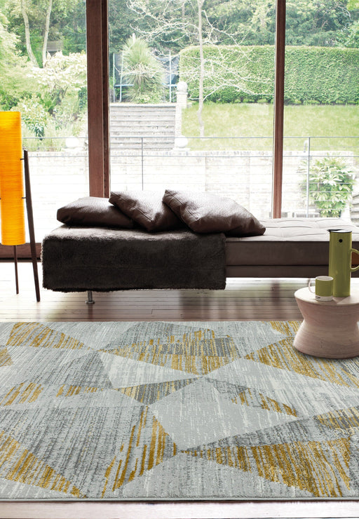 Atmacha Home & Living Rug Orion OR12 Blocks Yellow Modern Rug