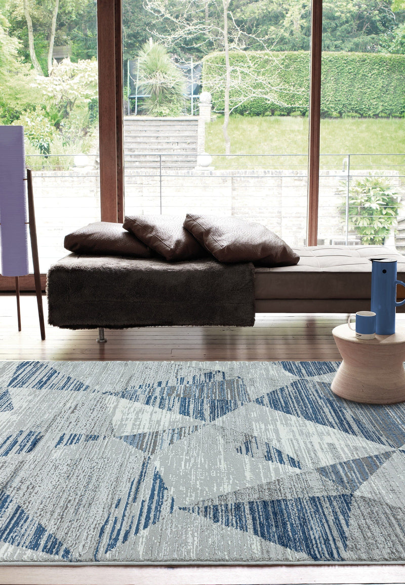 Atmacha Home & Living Rug Orion OR14 Blocks Blue Modern Rug