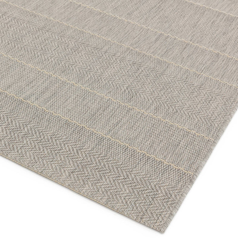 Atmacha Home & Living Rug Patio PAT03 Beige Stripe - Beige/Natural - Flatweave Rug