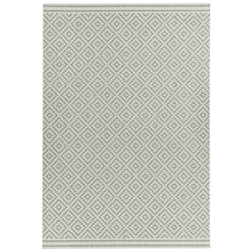 Atmacha Home & Living Rug Patio PAT11 Diamond Grey - Grey/Silver - Flatweave Rug