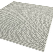 Atmacha Home & Living Rug Patio PAT11 Diamond Grey - Grey/Silver - Flatweave Rug