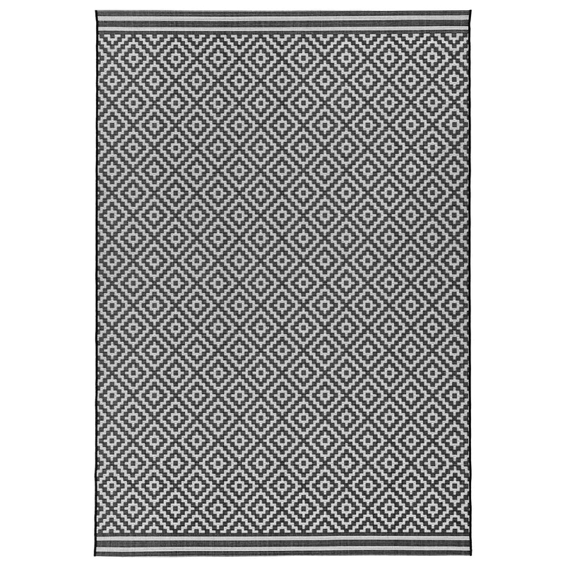 Atmacha Home & Living Rug Patio PAT12 Diamond Mono - Monochrome - Flatweave Rug