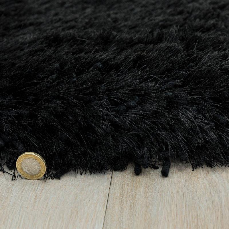 Atmacha Home & Living Rug Plush Black - Shaggy Rug