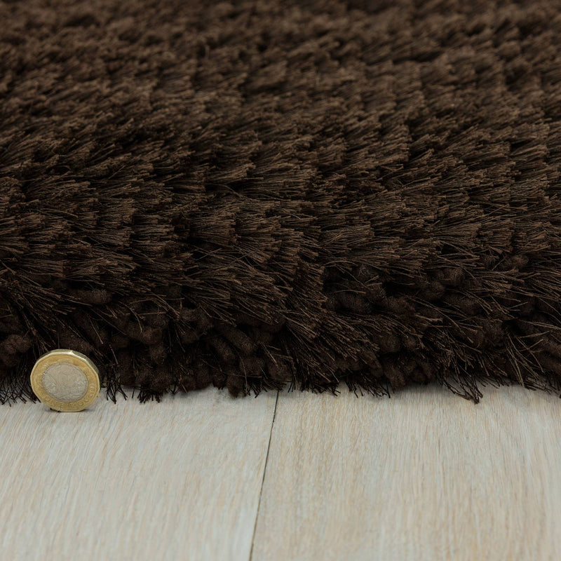 Atmacha Home & Living Rug Plush Dark Chocolate - Brown - Shaggy Rug