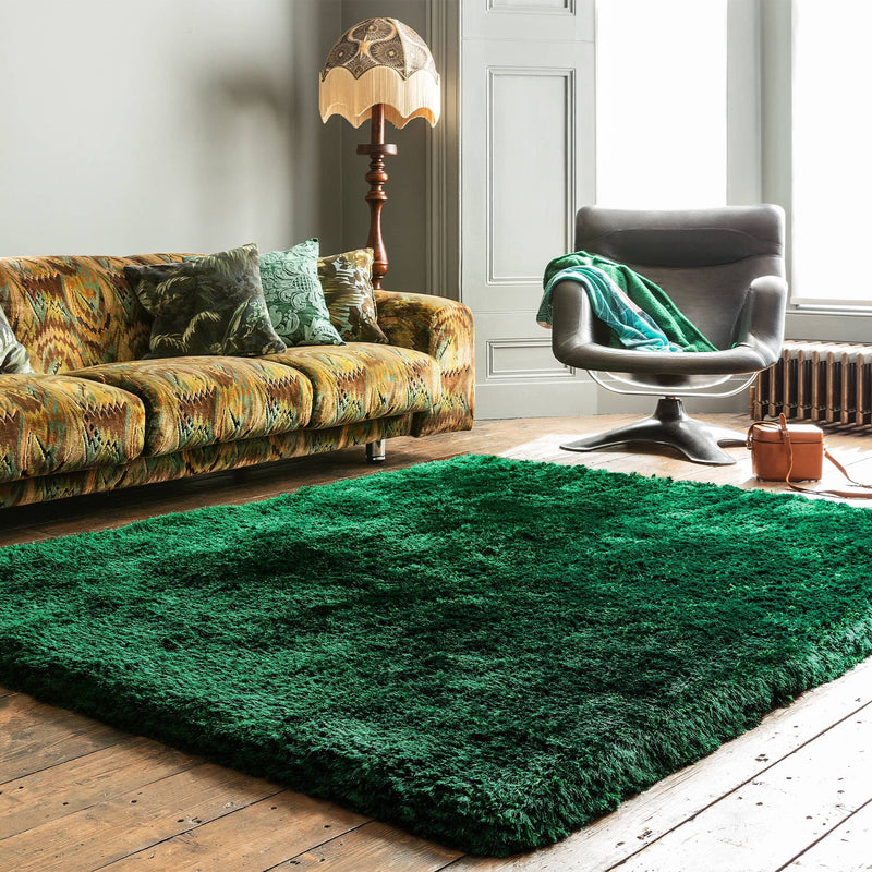 Atmacha Home & Living Rug Plush Emerald - Green - Shaggy Rug