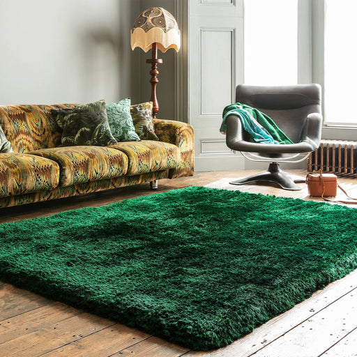 Atmacha Home & Living Rug Plush Emerald - Green - Shaggy Rug
