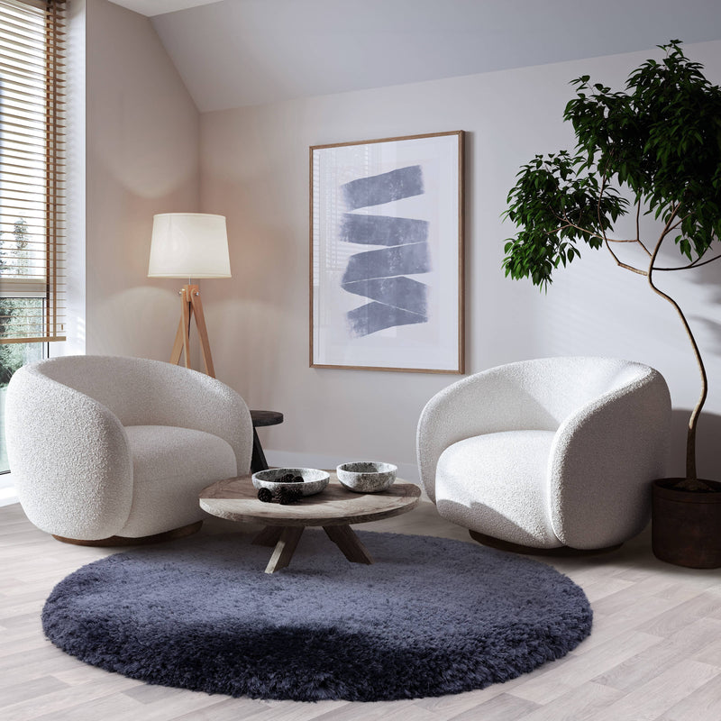 Atmacha Home & Living Rug Plush Navy - Blue - Shaggy Rug