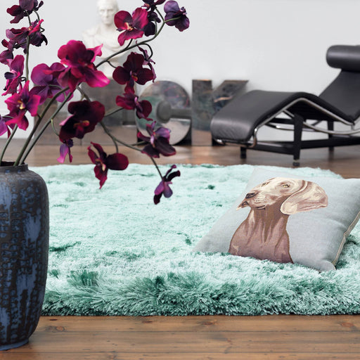 Atmacha Home & Living Rug Plush Ocean - Green - Shaggy Rug