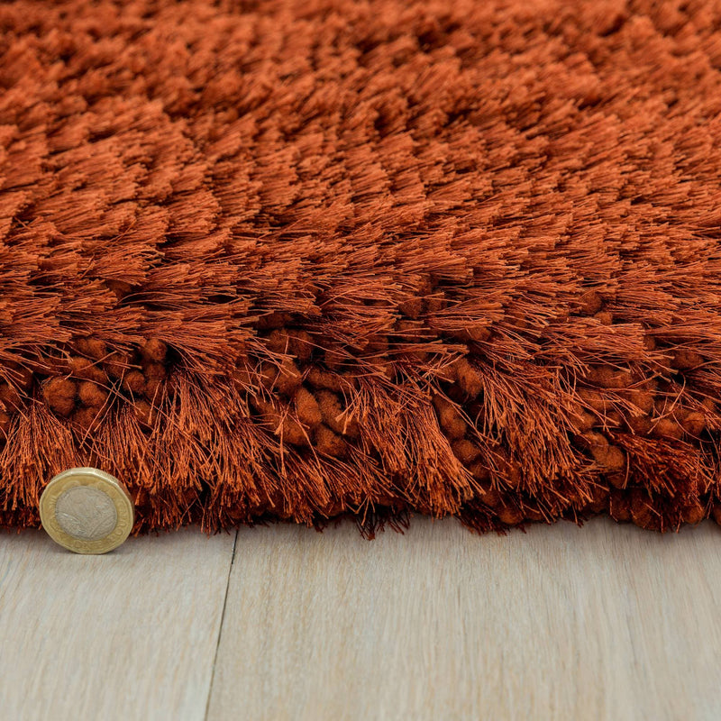 Atmacha Home & Living Rug Plush Rust - Orange - Shaggy Rug