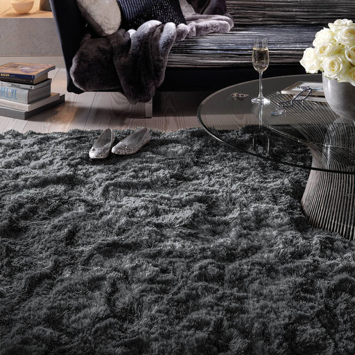 Atmacha Home & Living Rug Plush Slate - Grey/Silver - Shaggy Rug