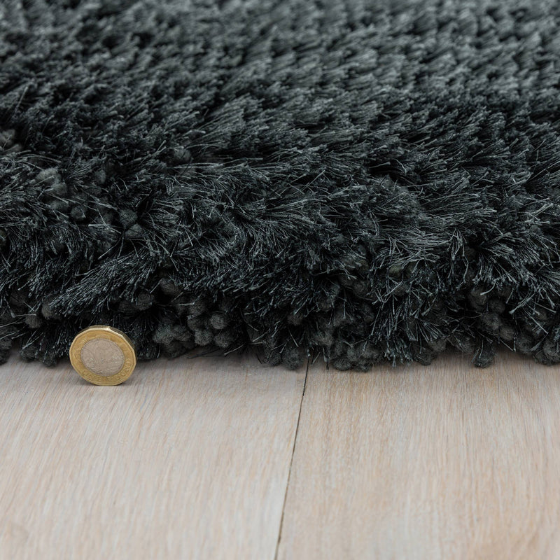 Atmacha Home & Living Rug Plush Slate - Grey/Silver - Shaggy Rug