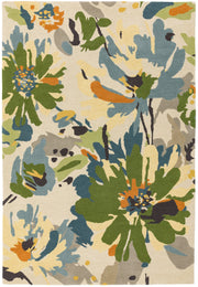 Atmacha Home & Living Rug Reef RF11 Floral Green Multi Modern Rug