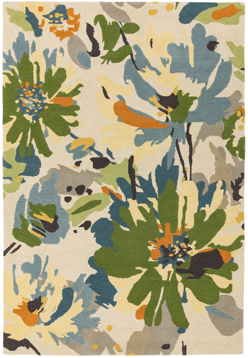 Atmacha Home & Living Rug Reef RF11 Floral Green Multi Modern Rug