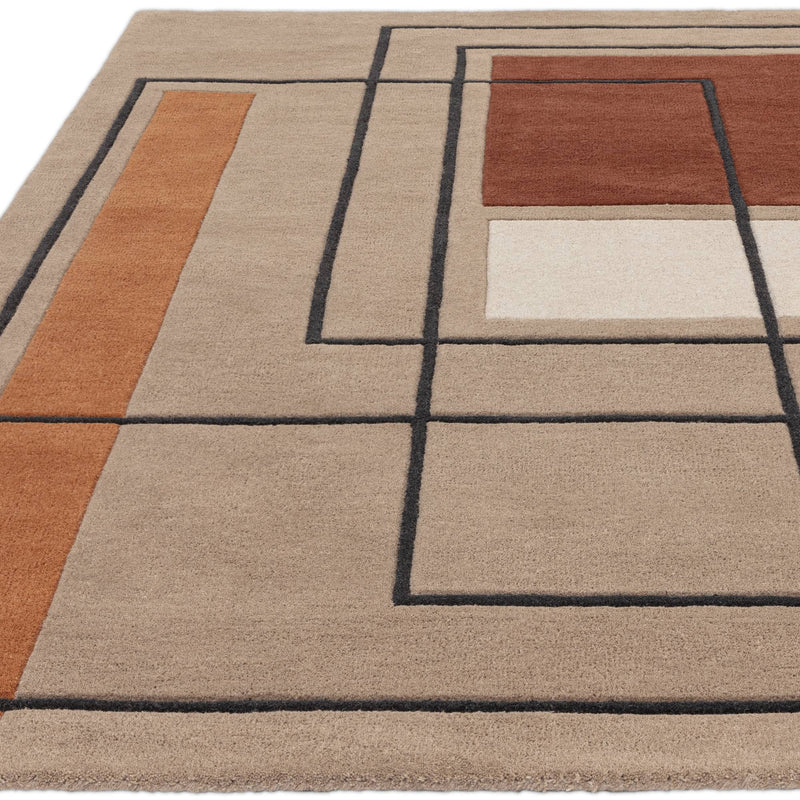 Atmacha Home & Living Rug Reef RF20 Outline Terracotta - Orange - Modern Rug