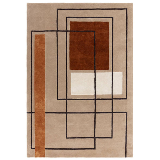 Atmacha Home & Living Rug Reef RF20 Outline Terracotta - Orange - Modern Rug