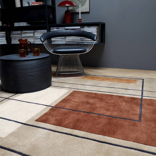 Atmacha Home & Living Rug Reef RF20 Outline Terracotta - Orange - Modern Rug