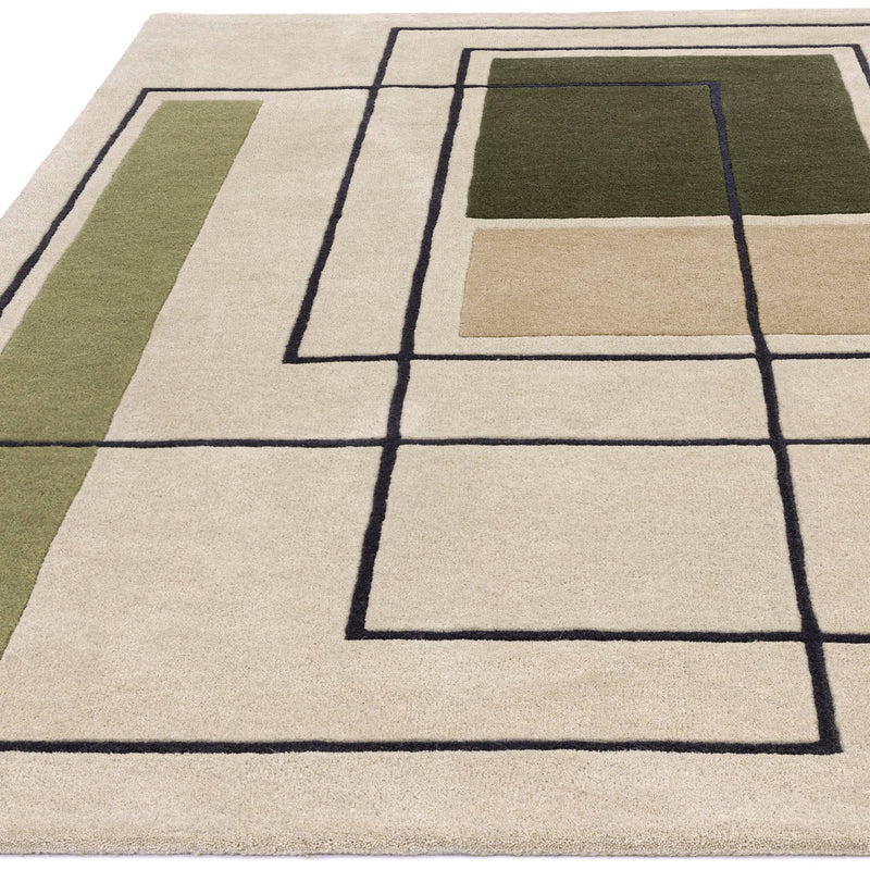 Atmacha Home & Living Rug Reef RF21 Outline Khaki - Green - Modern Rug
