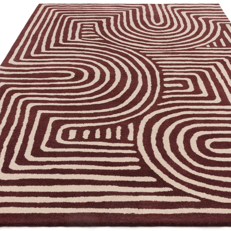 Atmacha Home & Living Rug Reef RF29 Curve Plum Modern Rug