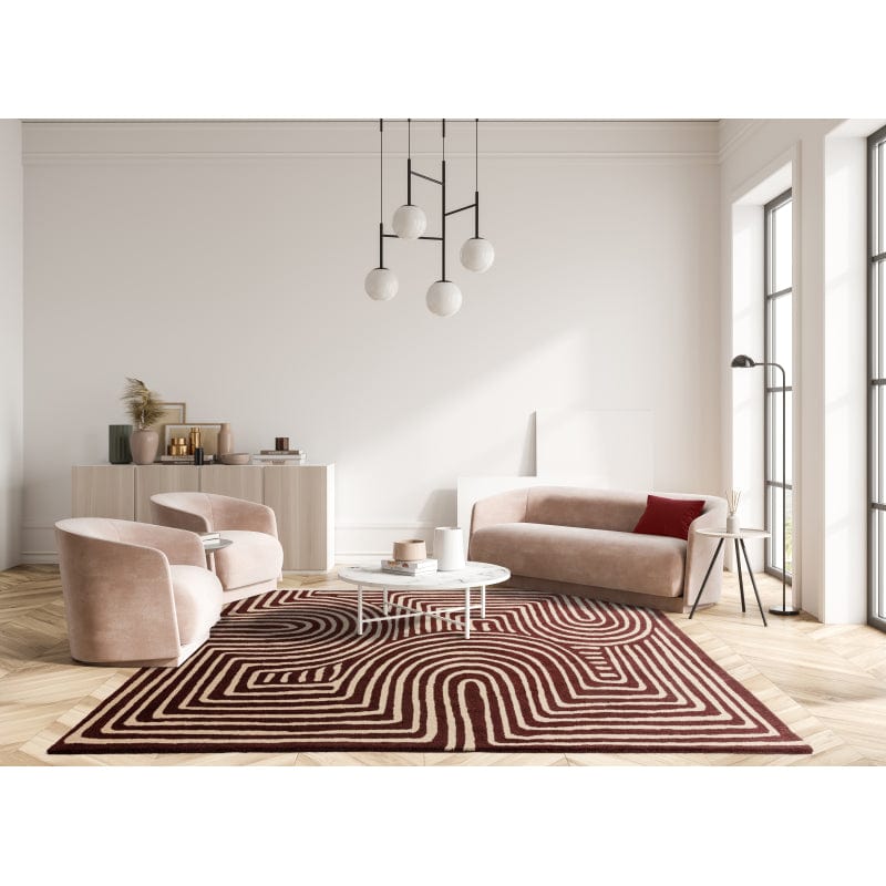 Atmacha Home & Living Rug Reef RF29 Curve Plum Modern Rug
