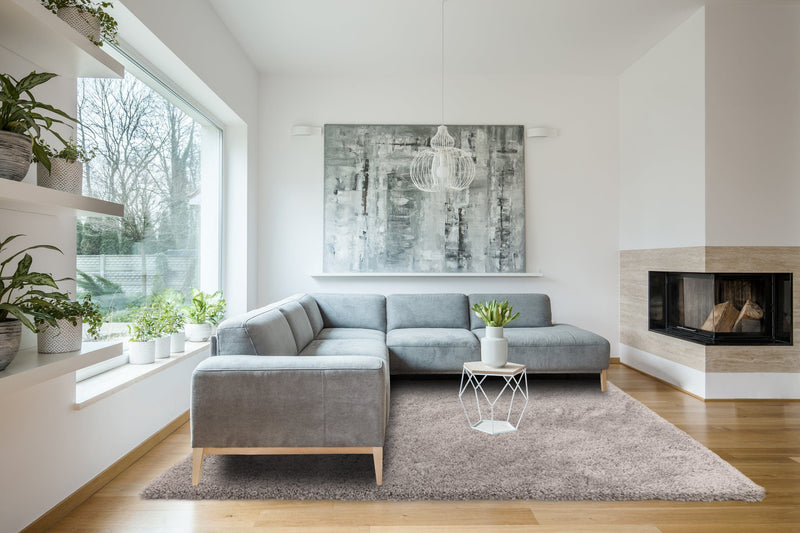 Atmacha Home & Living Rug Ritchie Light Grey Shaggy Rug